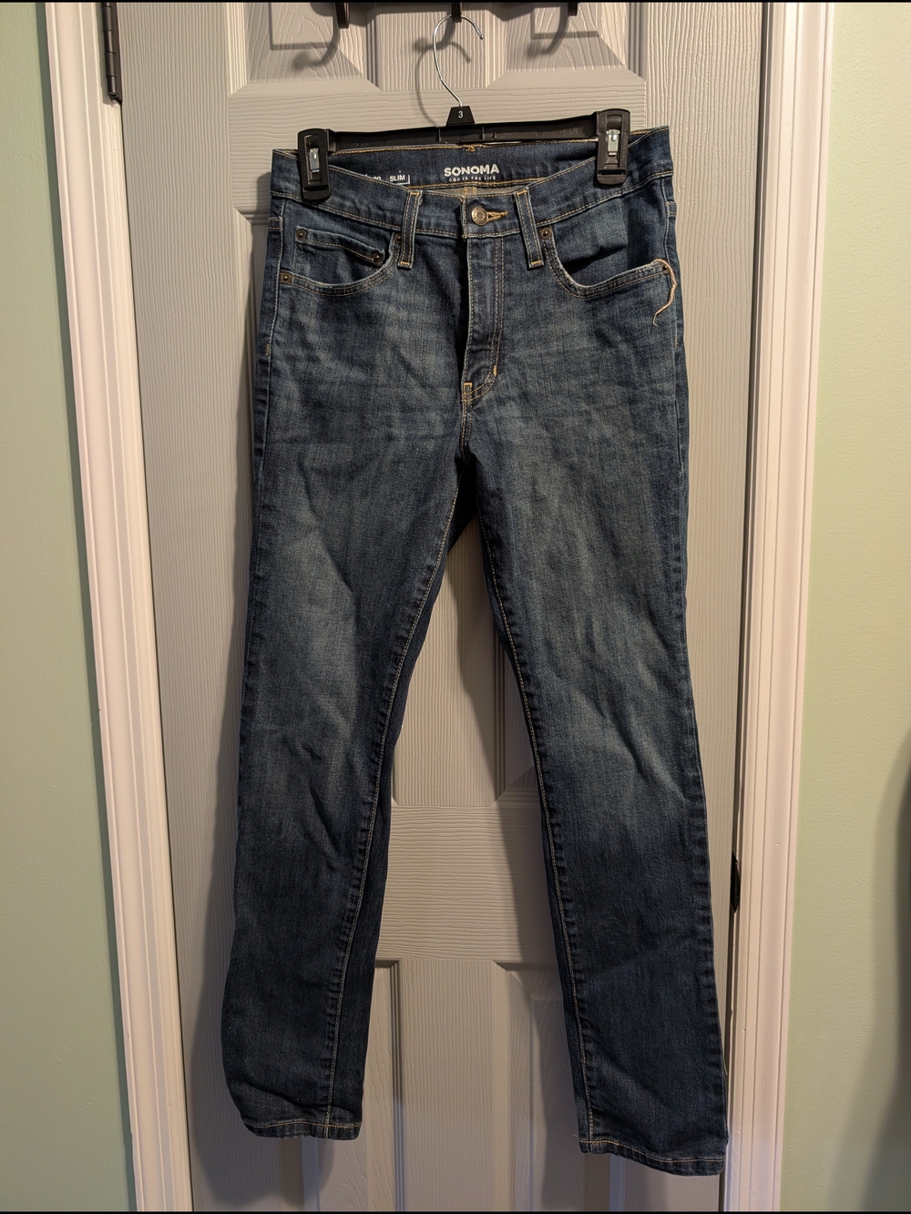 SONOMA Straight Leg Medium Blue Denim Jeans